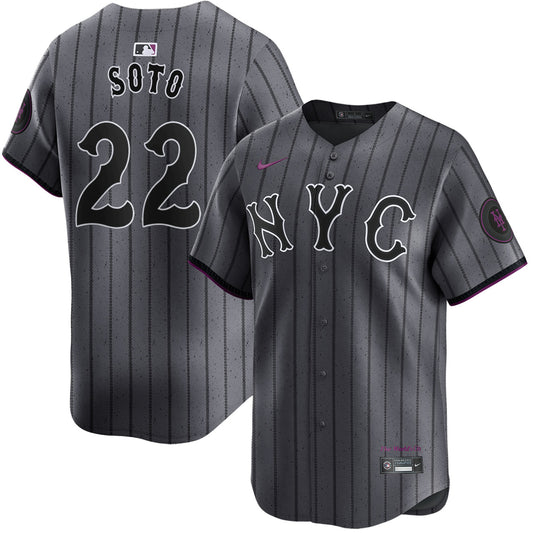 Juan Soto New York Mets 2024 Nike City Connect Limited Player Jersey - Graphite