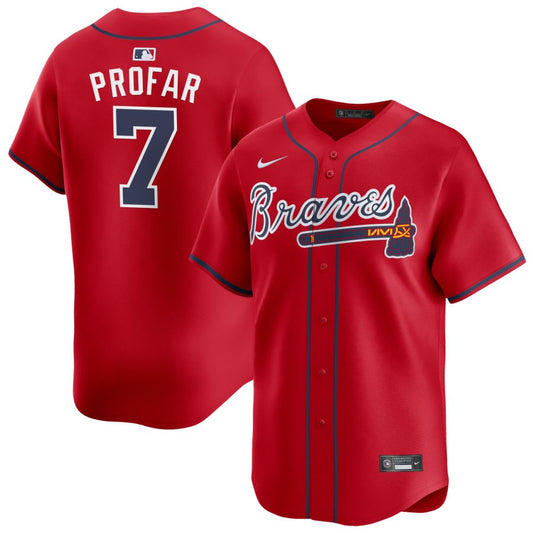 Jurickson Profar Atlanta Braves Nike Alternate Limited Player Jersey - Red