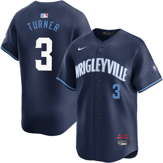 Justin Turner Chicago Cubs Nike City Connect Limited Player Jersey - Navy