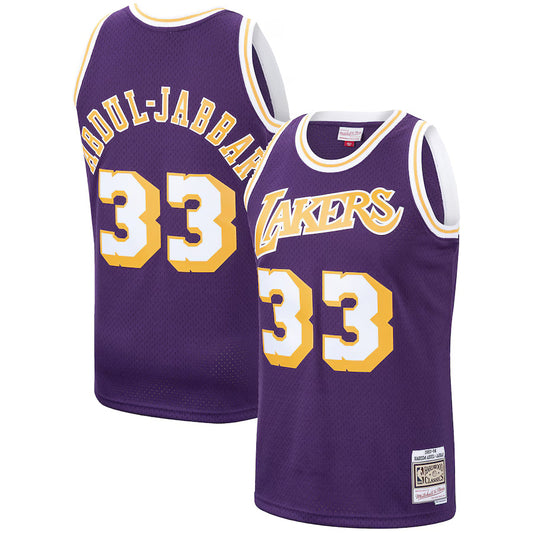 Kareem Abdul-Jabbar Los Angeles Lakers Throwback Player Jersey - Purple