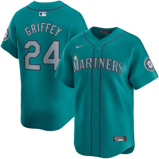 Ken Griffey Jr. Seattle Mariners Nike Alternate Throwback Player Jersey - Aqua