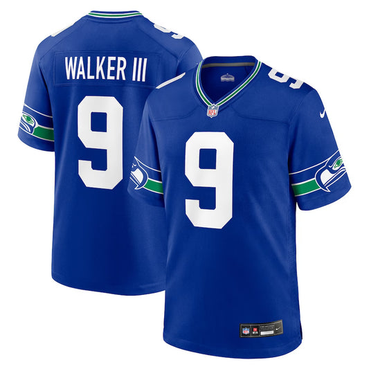 Kenneth Walker III Seattle Seahawks Nike Throwback Game Player Jersey - Royal