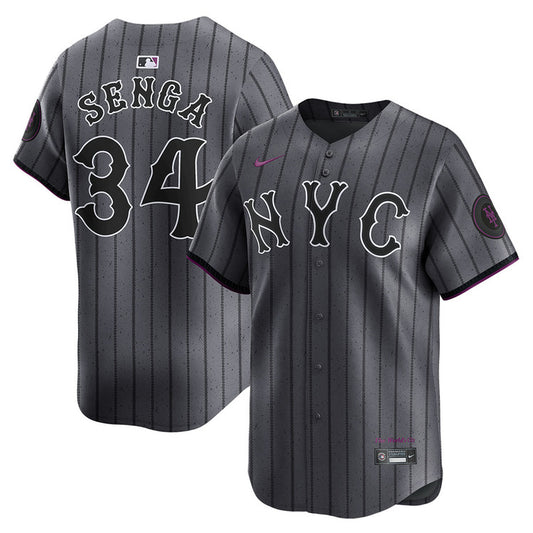 Kodai Senga New York Mets 2024 Nike City Connect Limited Player Jersey - Graphite