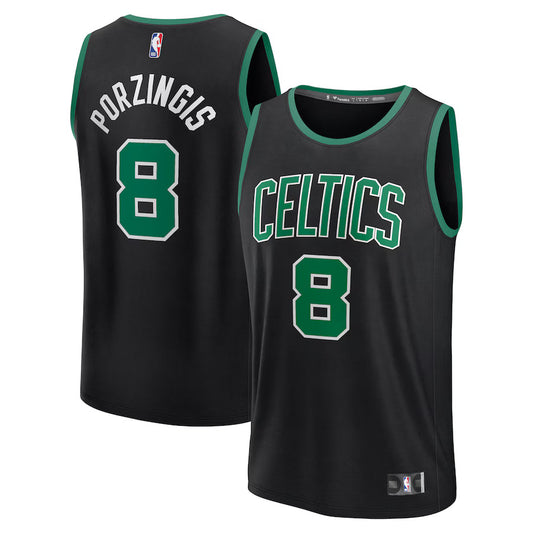 Kristaps Porzingis Boston Celtics Nike Swingman Statement Jersey - Black
