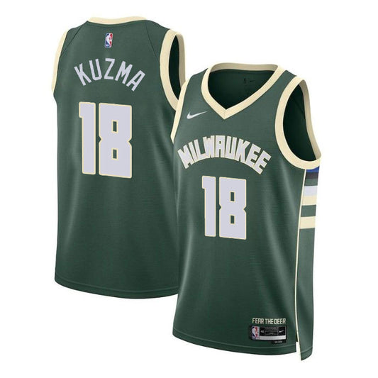 Kyle Kuzma Milwaukee Bucks Nike Swingman Icon Jersey - Hunter Green
