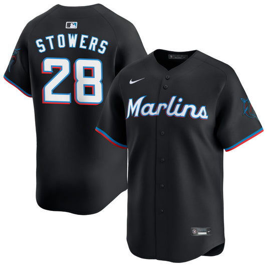 Kyle Stowers Miami Marlins Nike Alternate Limited Player Jersey - Black