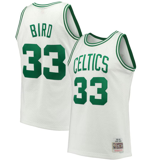 Larry Bird Boston Celtics Throwback Player Jersey - White
