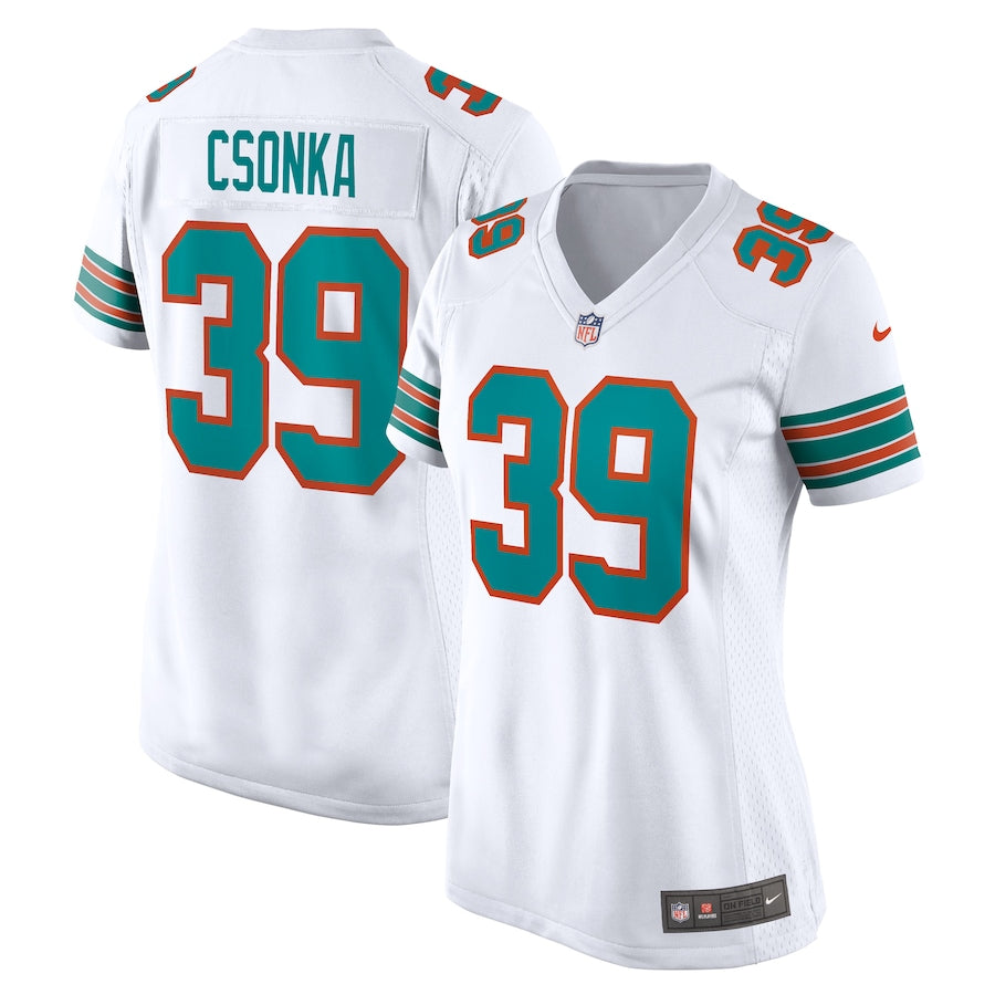 Larry Csonka Miami Dolphins Throwback Player Jersey - White