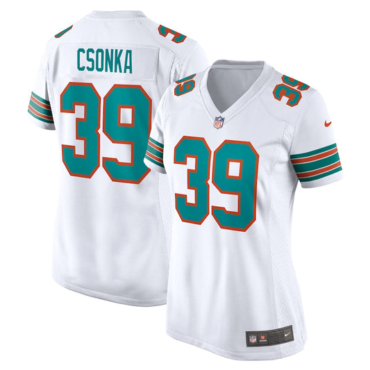 Larry Csonka Miami Dolphins Throwback Player Jersey - White
