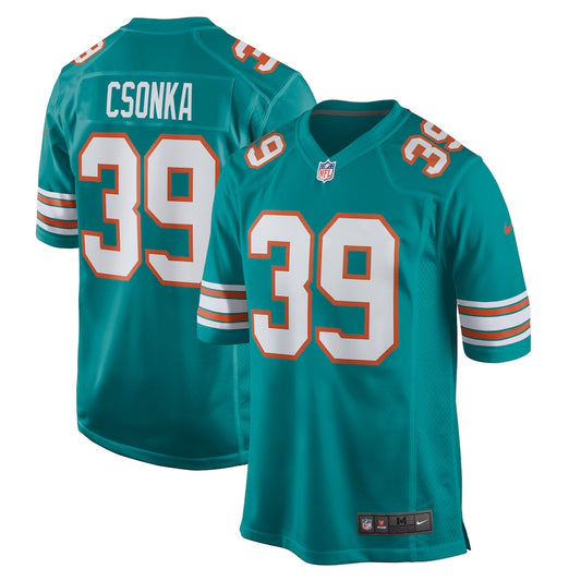 Larry Csonka Miami Dolphins Throwback Player Jersey - Aqua
