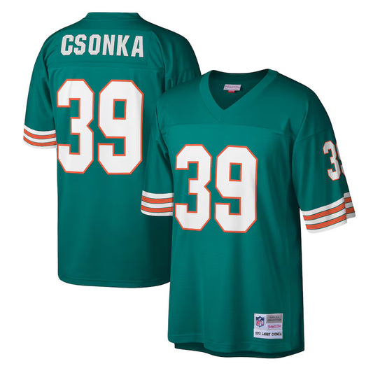 Larry Csonka Miami Dolphins Throwback Player Jersey - Aqua