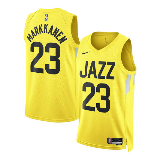 Lauri Markkanen Utah Jazz Nike Swingman Icon Jersey - Yellow