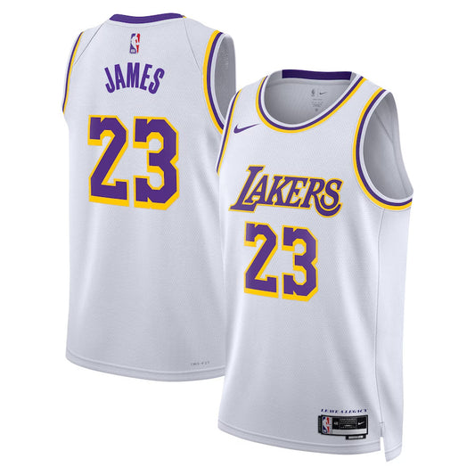 LeBron James Los Angeles Lakers Nike Swingman Association Jersey - White