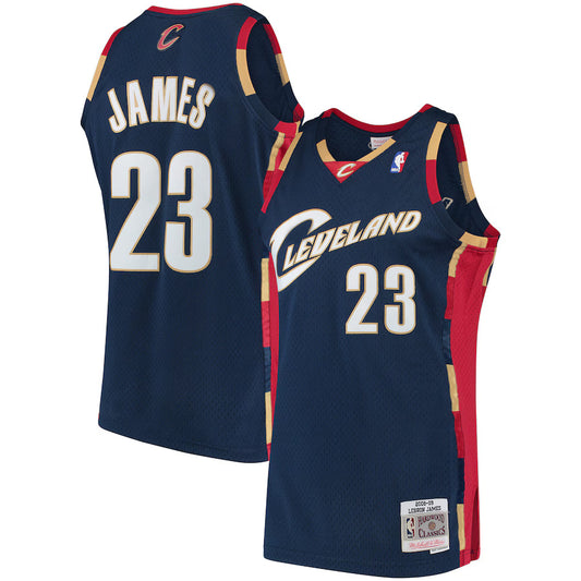 LeBron James Cleveland Cavaliers Throwback Player Jersey - Navy