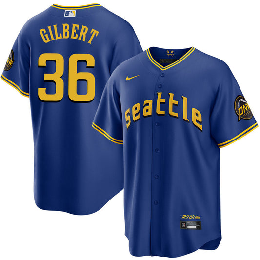 Logan Gilbert Seattle Mariners Nike City Connect Limited Player Jersey - Royal