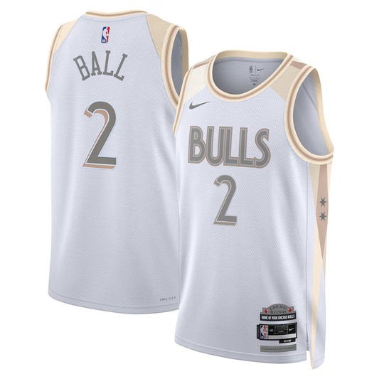 Lonzo Ball Chicago Bulls 2024/2025 Nike Swingman City Jersey - White