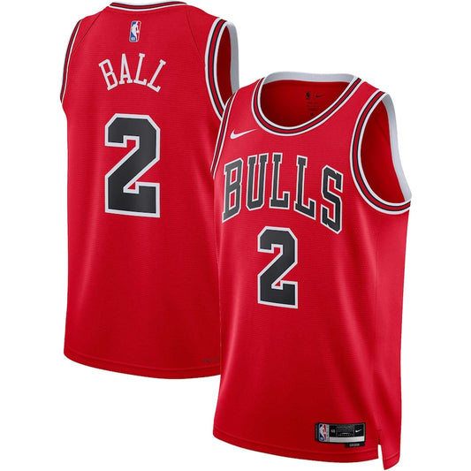 Lonzo Ball Chicago Bulls Nike Swingman Icon Jersey - Red