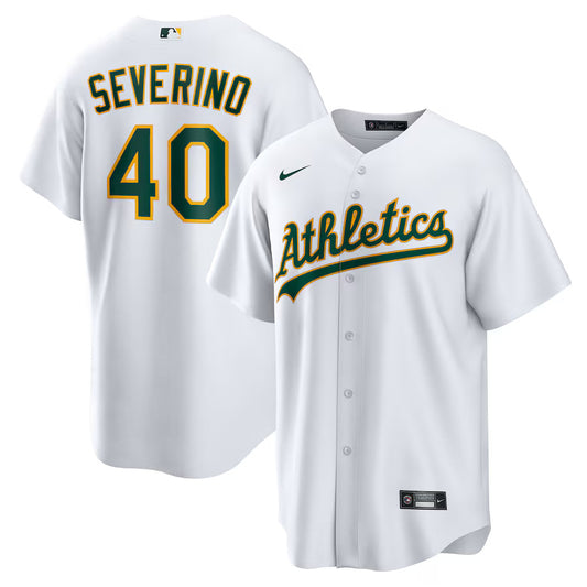 Luis Severino Athletics Nike Home Replica Player Jersey - White