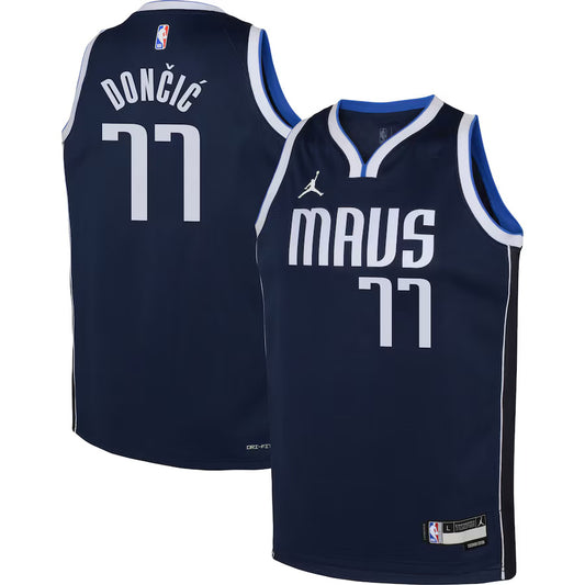 Luka Dončić Dallas Mavericks Throwback Player Jersey - Navy