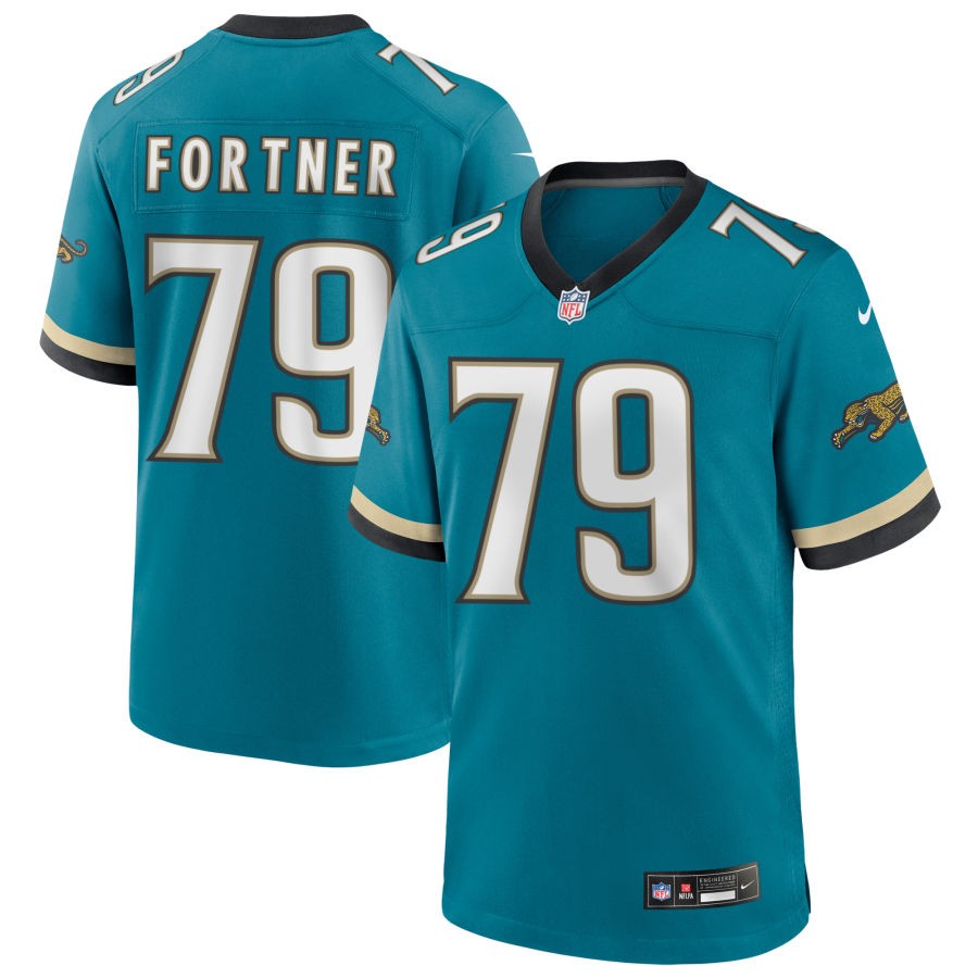 Luke Fortner Jacksonville Jaguars Nike Prowler Throwback Game Player Jersey - Teal