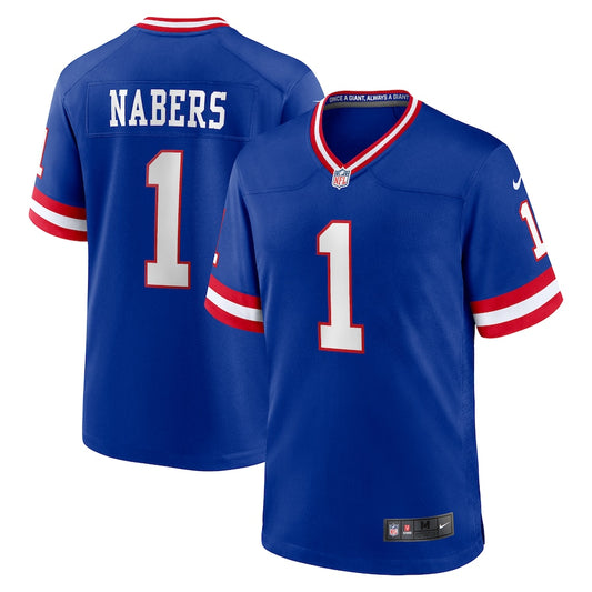 Malik Nabers New York Giants Nike Classic Game Player Jersey - Royal
