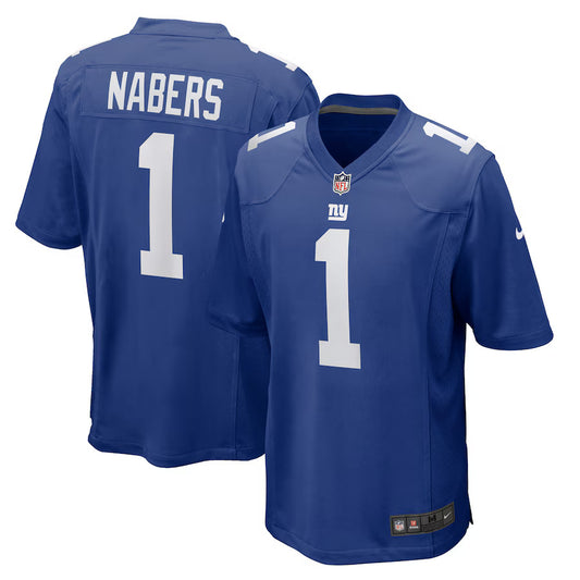 Malik Nabers New York Giants Nike Game Player Jersey - Royal