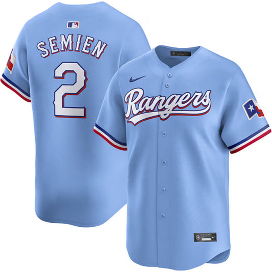 Marcus Semien Texas Rangers Nike Alternate Limited Player Jersey - Light Blue