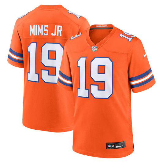 Marvin Mims Jr. Denver Broncos Nike 1977 Throwback Game Player Jersey - Orange