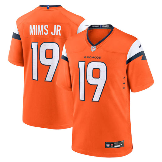 Marvin Mims Jr. Denver Broncos Nike Game Player Jersey - Orange