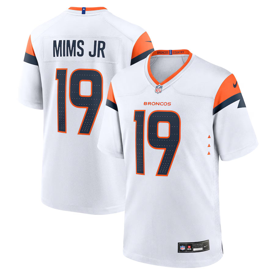 Marvin Mims Jr. Denver Broncos Nike Game Player Jersey - White