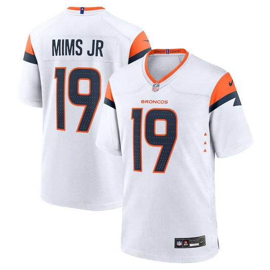 Marvin Mims Jr. Denver Broncos Nike Game Player Jersey - White