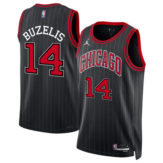 Matas Buzelis Chicago Bulls Nike Swingman Statement Jersey - Black