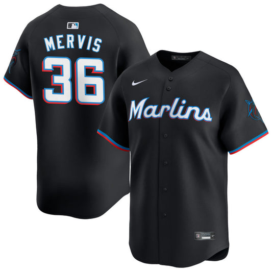 Matt Mervis Miami Marlins Nike Alternate Limited Player Jersey - Black