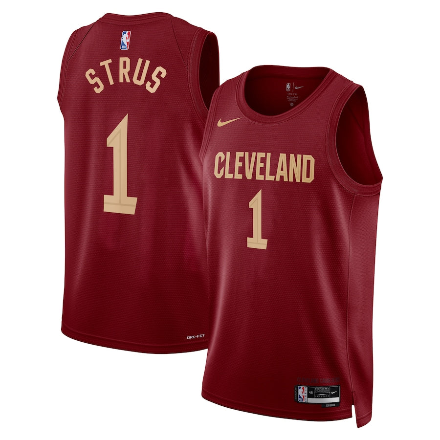 Max Strus Cleveland Cavaliers Nike Swingman Icon Jersey - Wine