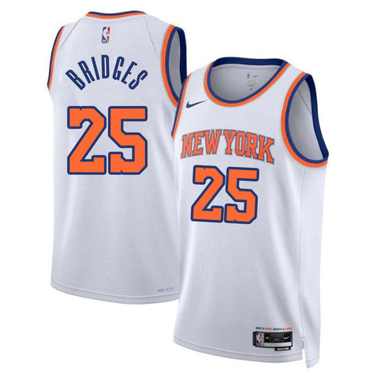 Mikal Bridges New York Knicks Nike Swingman Association Jersey - White