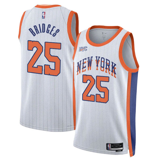Mikal Bridges New York Knicks 2024/2025 Nike Swingman City Jersey - White