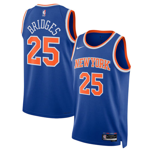 Mikal Bridges New York Knicks Nike Swingman Icon Jersey - Blue