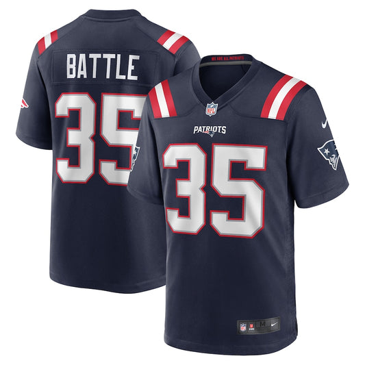 Miles Battle New England Patriots Nike Game Player Jersey - Navy