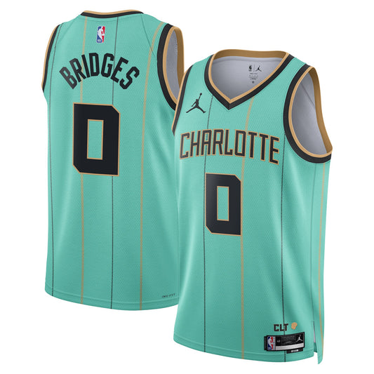 Miles Bridges Charlotte Hornets 2024/2025 Nike Swingman City Jersey - Mint