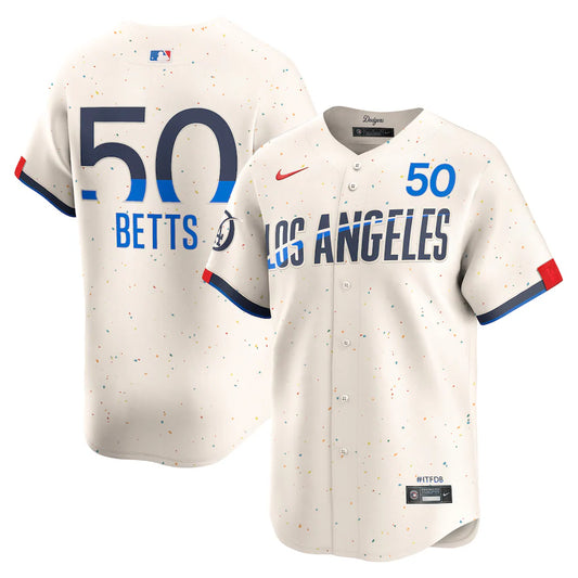 Mookie Betts Los Angeles Dodgers 2024 Nike City Connect Limited Player Jersey - Cream