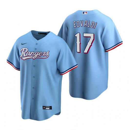 Nathan Eovaldi Texas Rangers Nike Alternate Limited Player Jersey - Light Blue