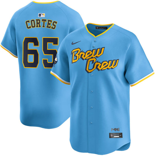 Nestor Cortes Milwaukee Brewers Nike City Connect Limited Player Jersey - Powder Blue