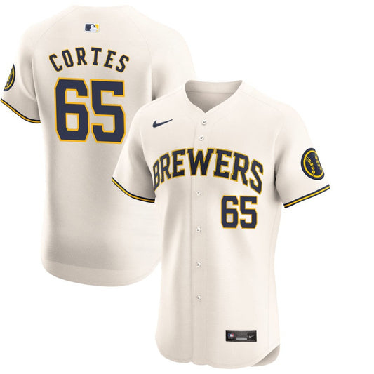 Nestor Cortes Milwaukee Brewers Nike Home Replica Player Jersey - Cream