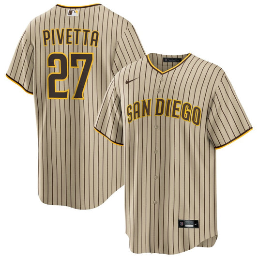 Nick Pivetta San Diego Padres Nike Alternate Limited Player Jersey - Tan
