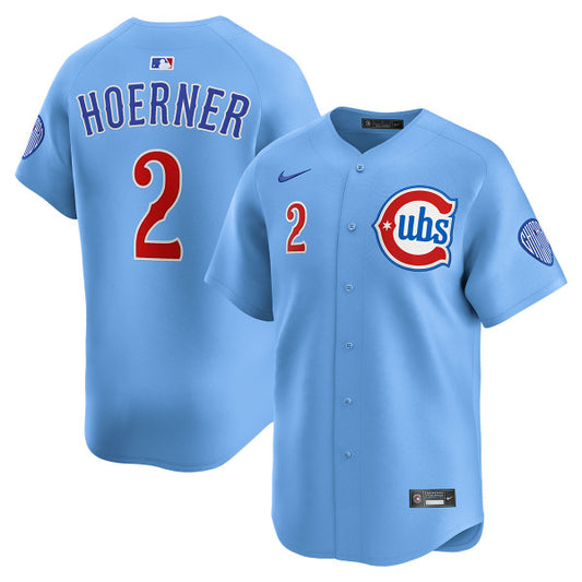 Nico Hoerner Chicago Cubs Nike Blues Alternate Limited Player Jersey - Baby Blue