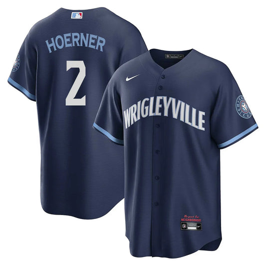 Nico Hoerner Chicago Cubs Nike City Connect Limited Player Jersey - Navy