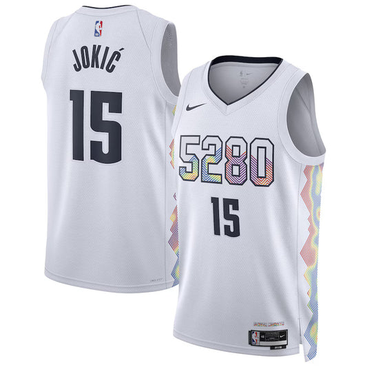 Nikola Jokić Denver Nuggets 2024/2025 Nike Swingman City Jersey - White