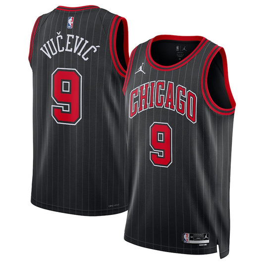 Nikola Vucevic Chicago Bulls Nike Swingman Statement Jersey - Black