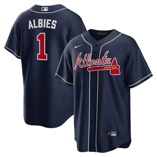 Ozzie Albies Atlanta Braves Nike Alternate Limited Player Jersey - Navy