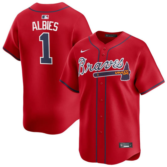 Ozzie Albies Atlanta Braves Nike Alternate Limited Player Jersey - Red